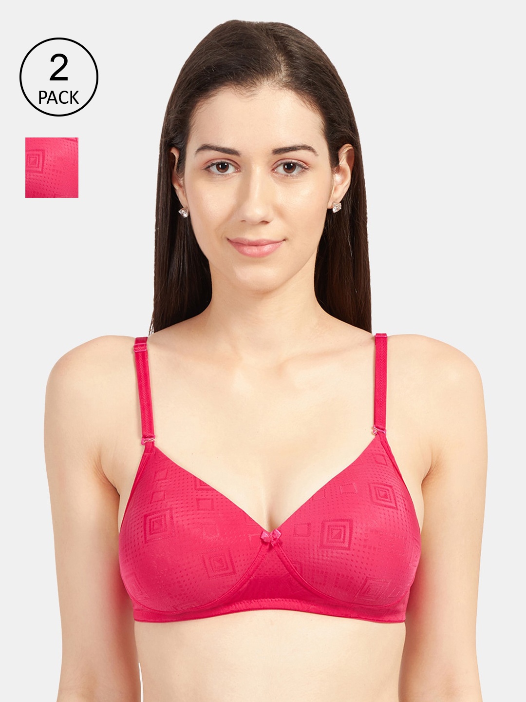 

Sonari Magenta Solid Non-Wired Heavily Padded T-shirt Bra