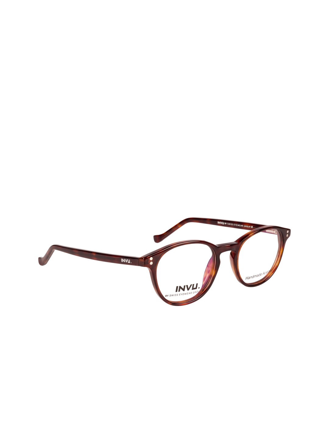 

INVU Women Brown Solid Full Rim Cateye Frames