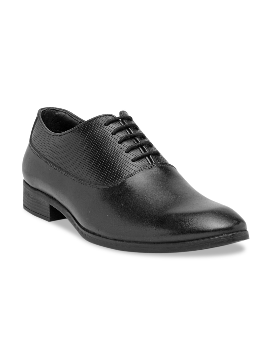 Teakwood Leathers Men Black Solid Formal Leather Oxfords