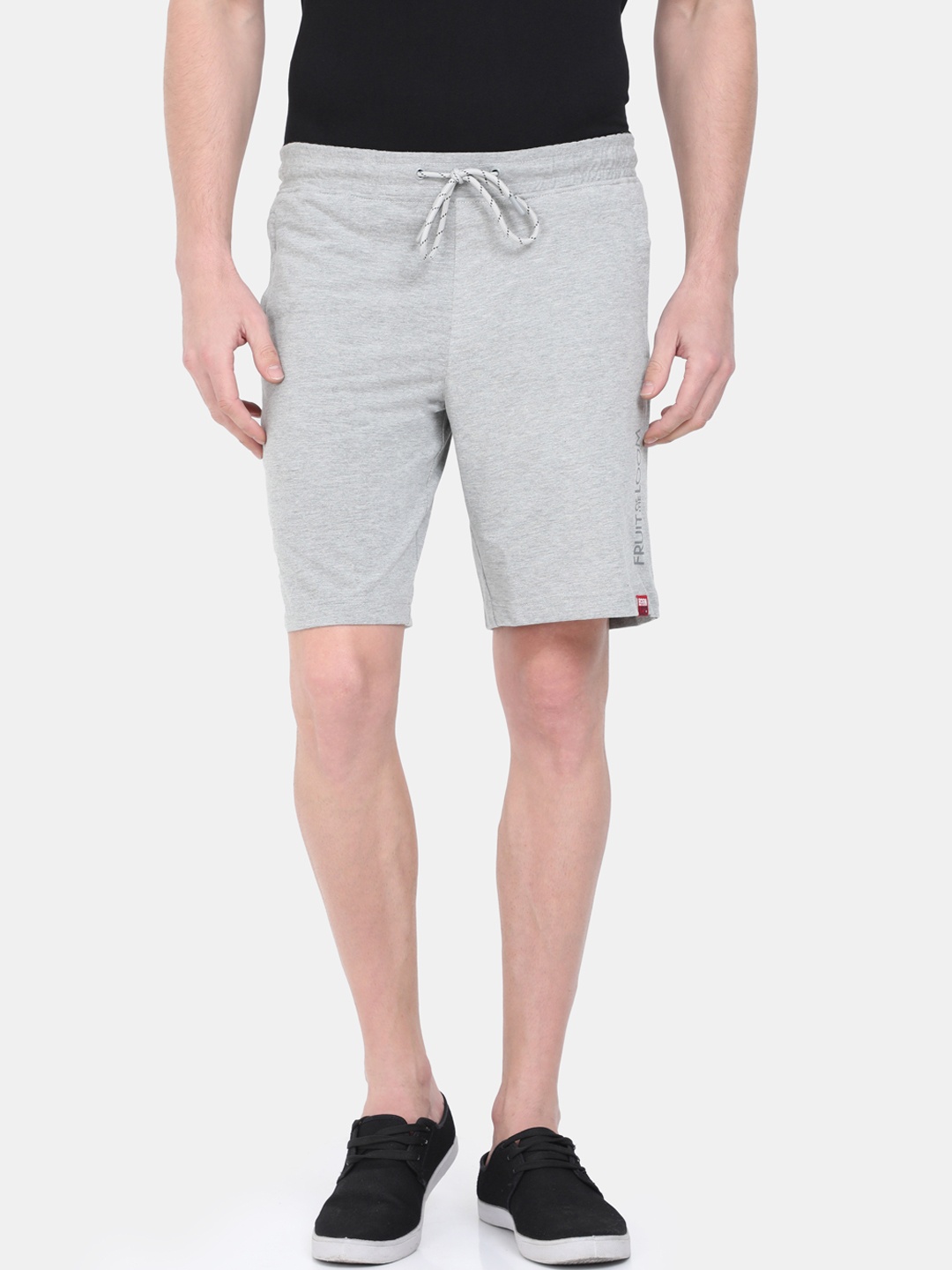 

Fruit of the Loom Men Straight Fit Jersey Shorts, Grey melange