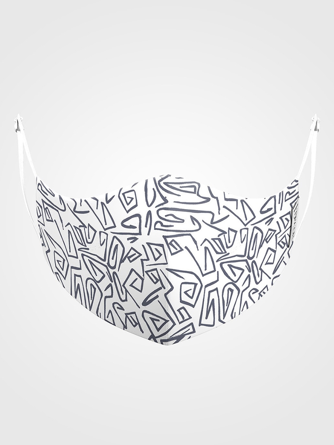 

DDecor men Anti Viral Grey & White Printed 3-Ply Reusable Cloth Mask