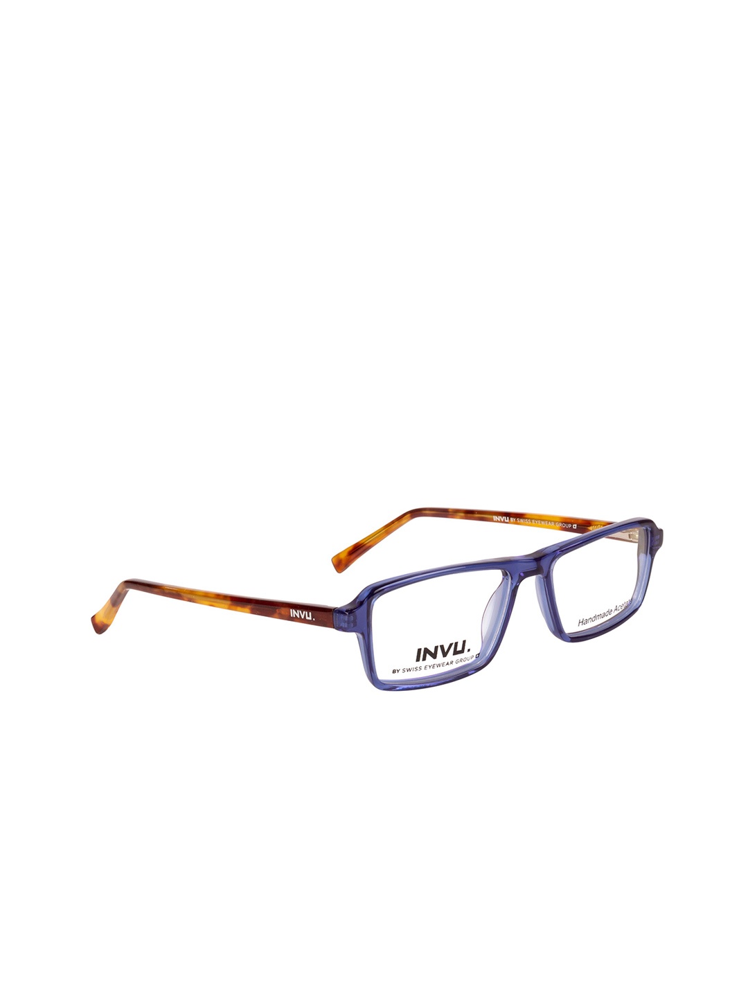 

INVU Men Blue & Yellow Solid Full Rim Rectangle Frames