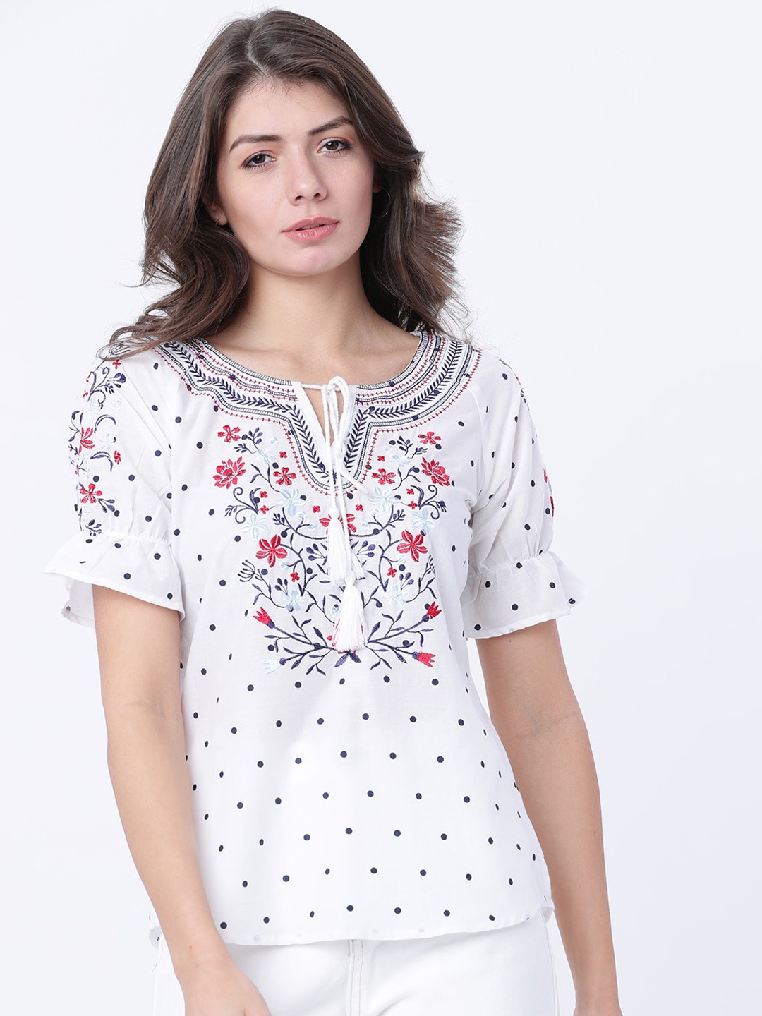 

Tokyo Talkies Women White Printed Top