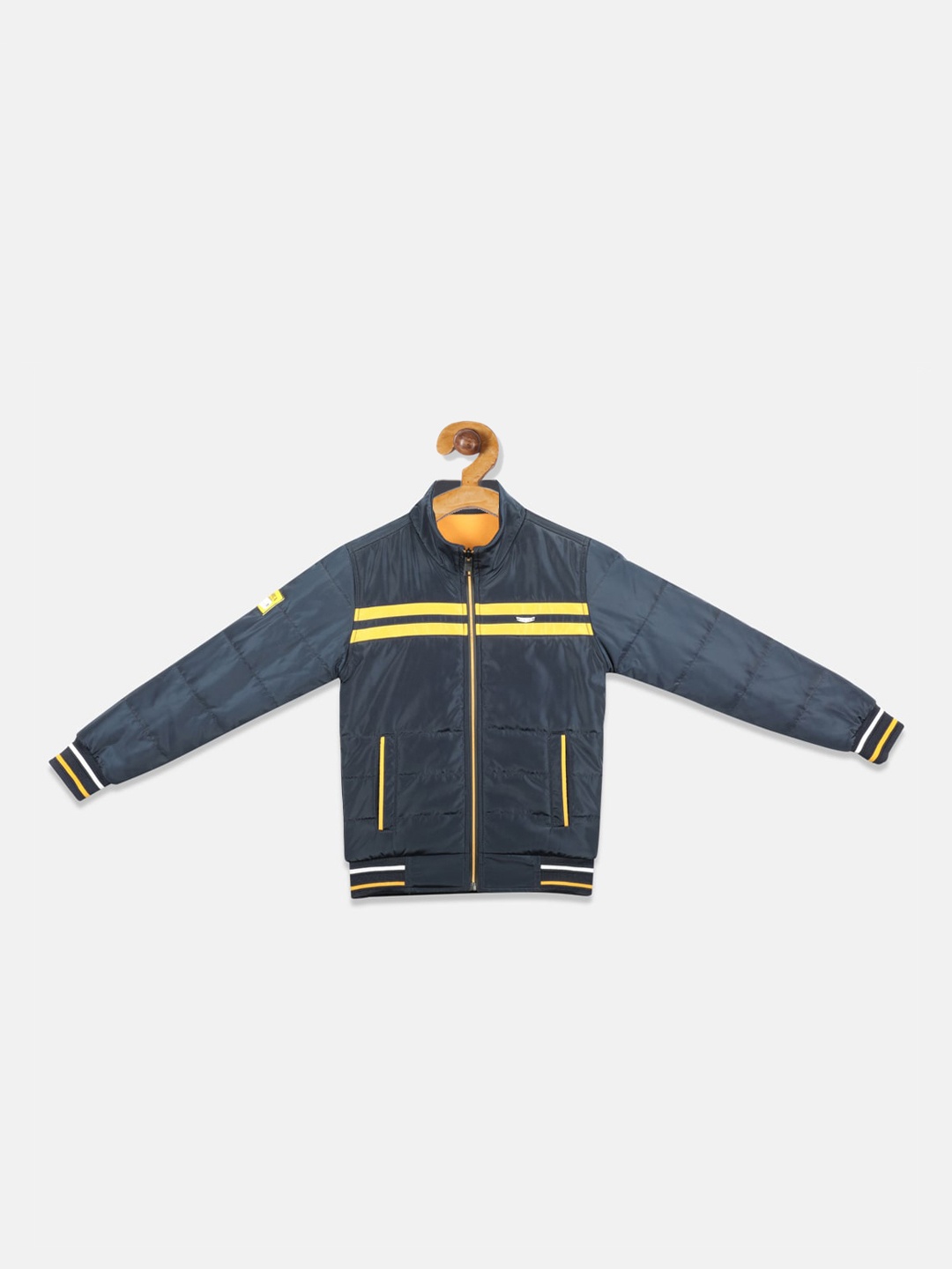 

Monte Carlo Boys Navy Blue Striped Reversible Bomber