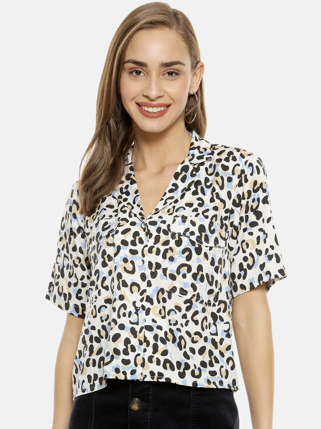 

Campus Sutra Women Multicoloured Regular Fit Printed Casual Shirt, Multi