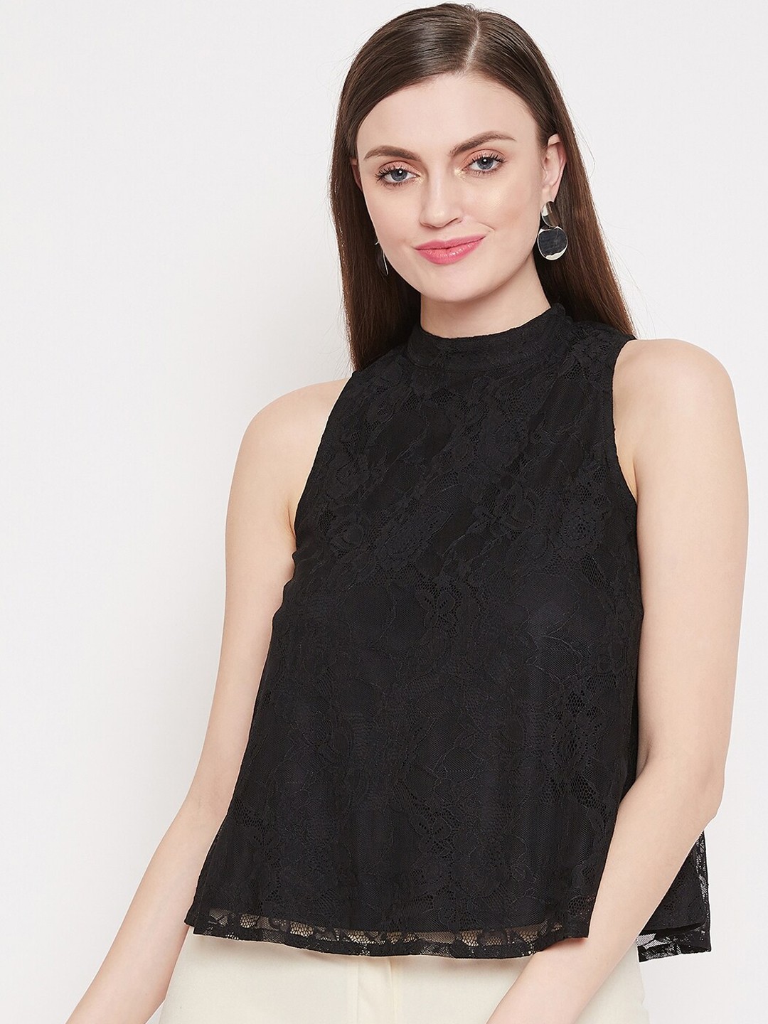 

LUCERO Women Black Solid Top