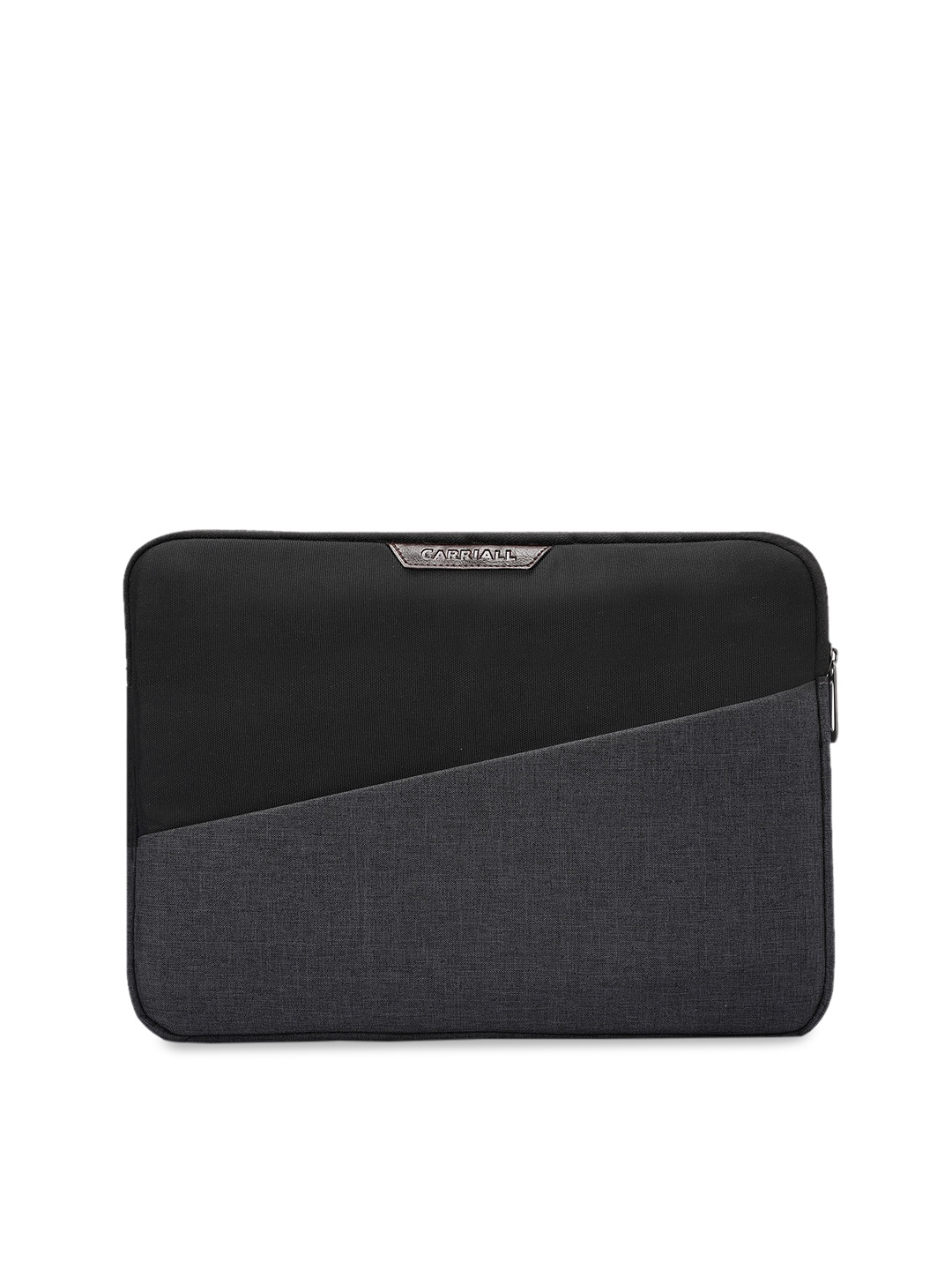 

CARRIALL Unisex Black & Grey Colourblocked Laptop Sleeve