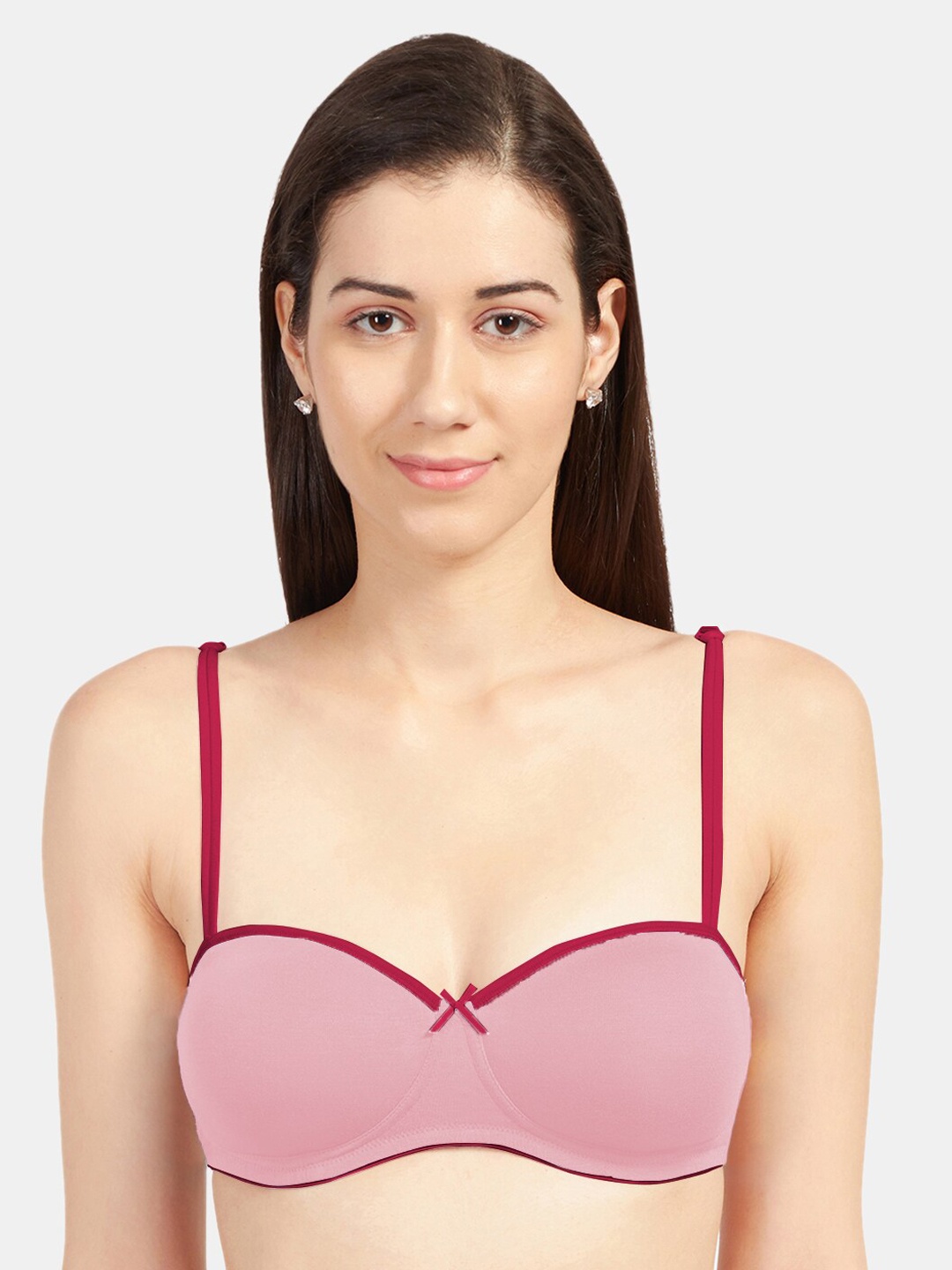 

Sonari Pink Solid Non-Wired Lightly Padded Balconette Bra daphnepink30B