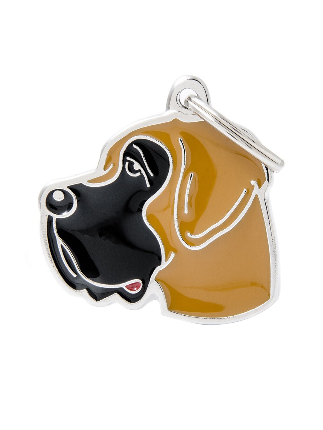

PawsnCollars Brown & Black Mastiff Name Tag