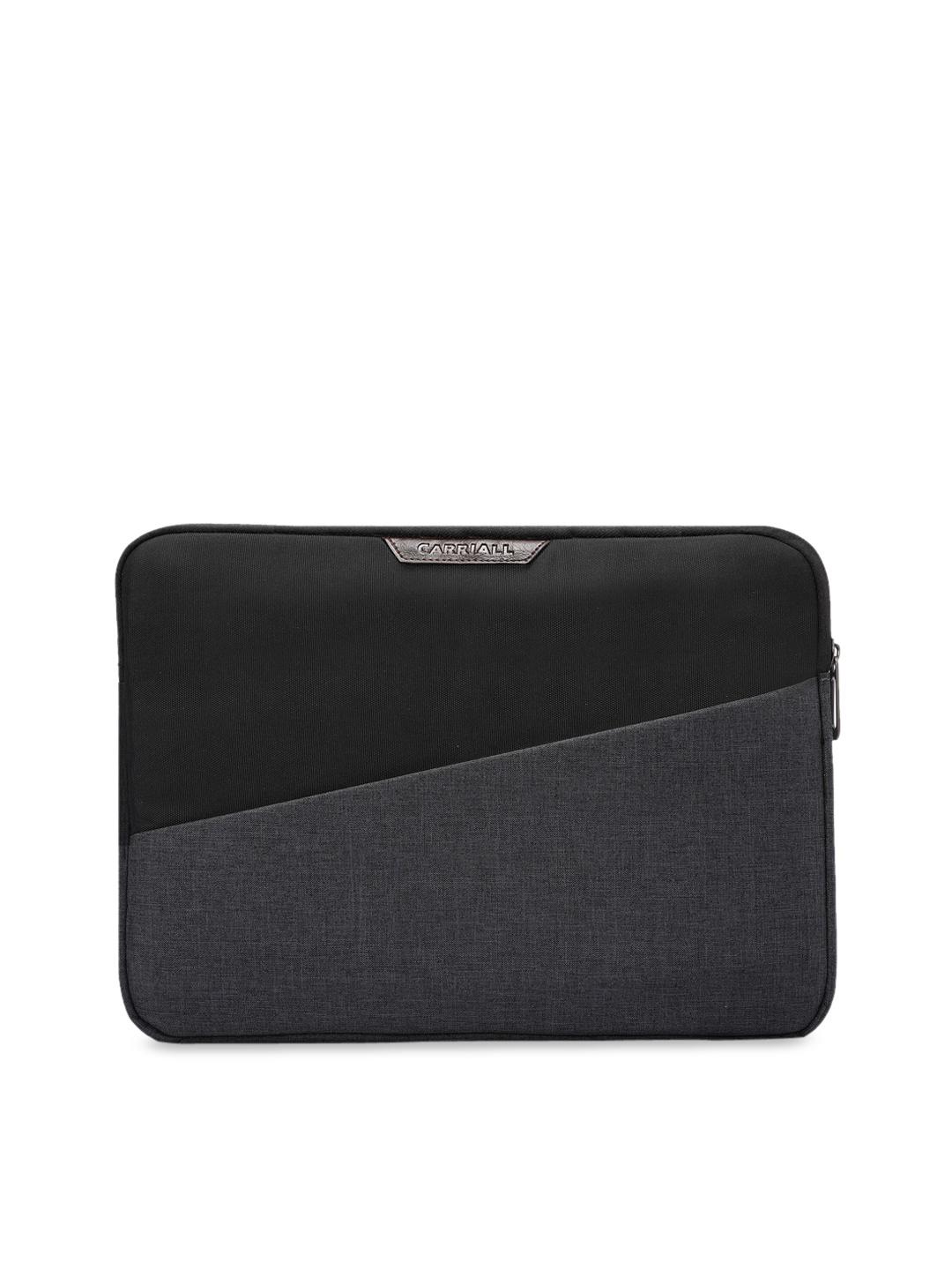 

CARRIALL Unisex Black & Grey Colourblocked 15 Inch Laptop Sleeve