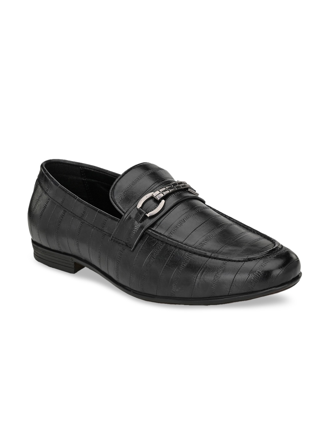 

San Frissco Men Black Horsebit Loafers