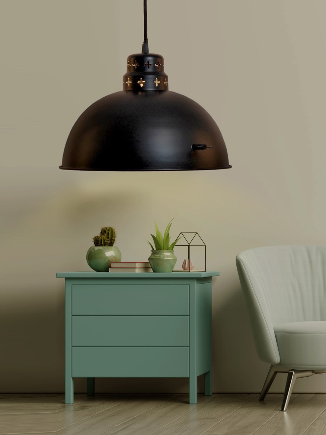 

THE LIGHT STORE Black Self Design Contemporary Ceiling Lantern