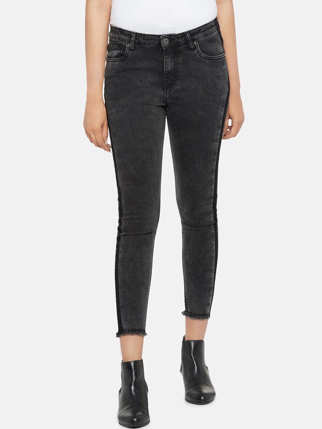 

People Women Grey Skinny Fit Jeans