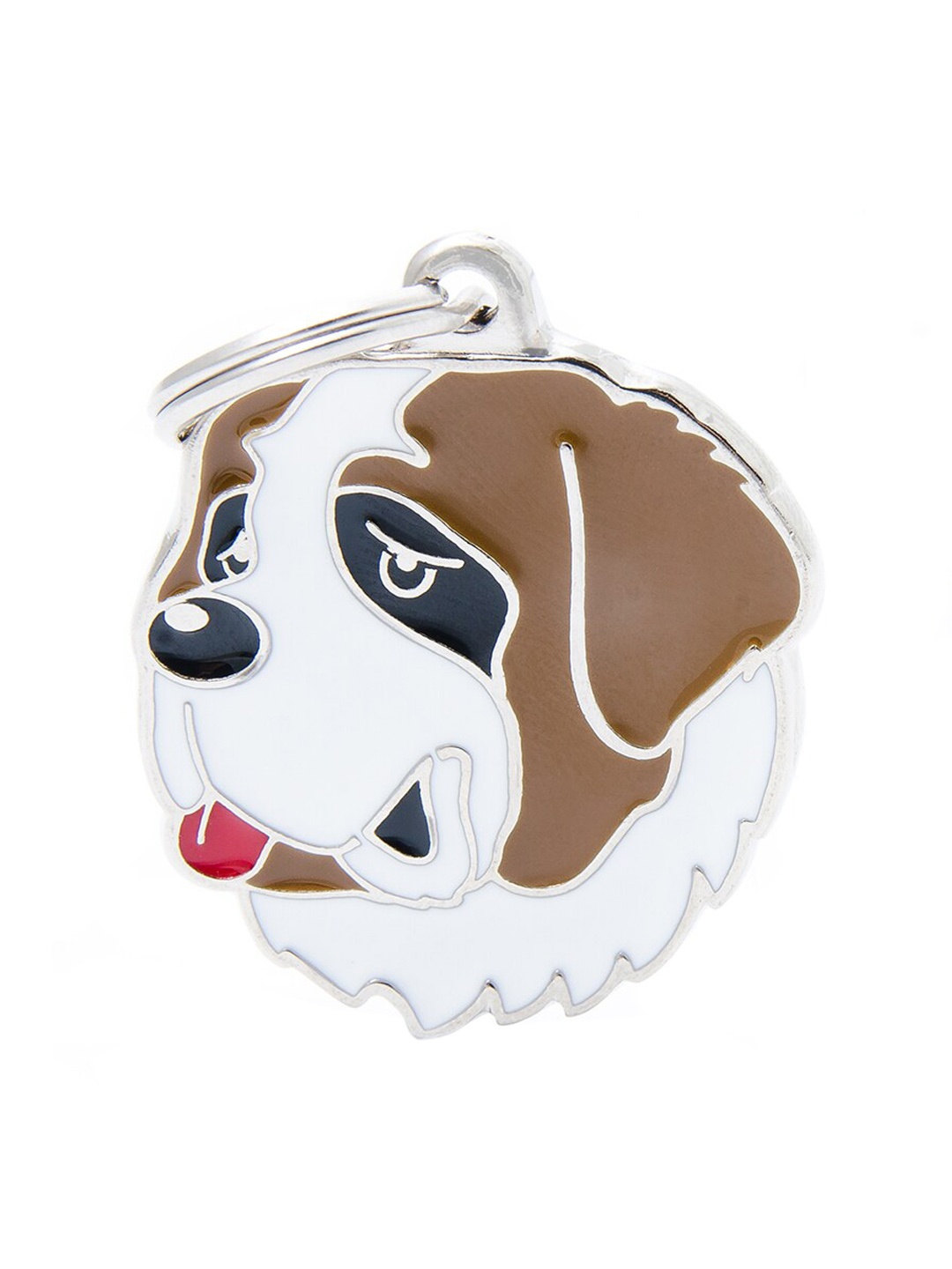 

PawsnCollars Brown & White St Bernard Name Tag