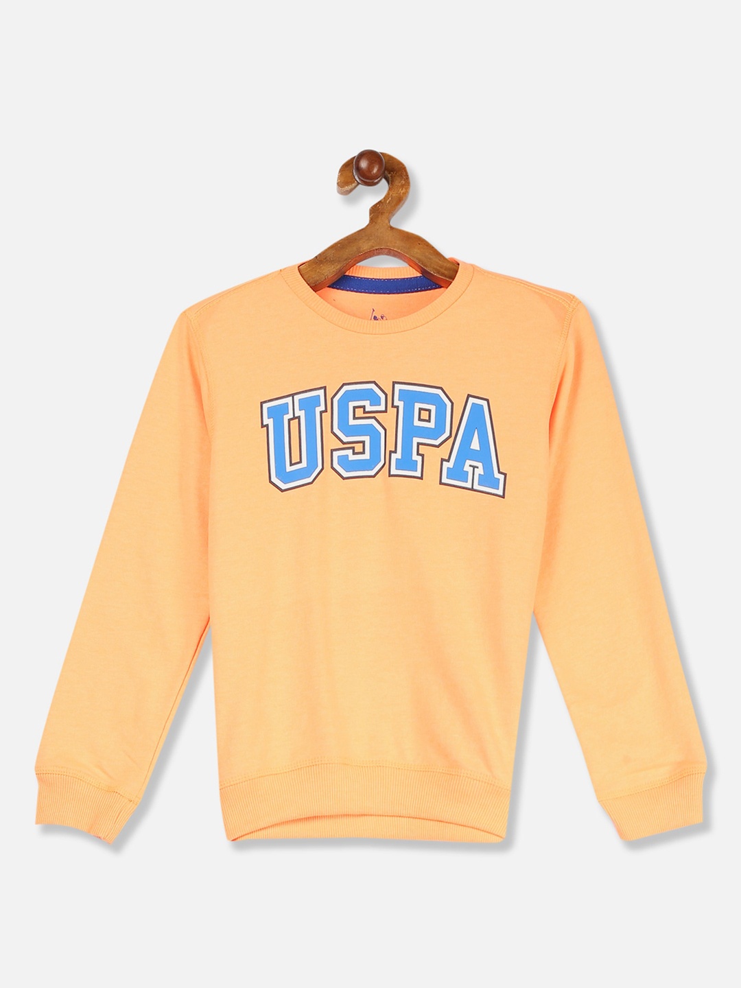 

U.S. Polo Assn. Kids Boys Orange Printed Sweatshirt