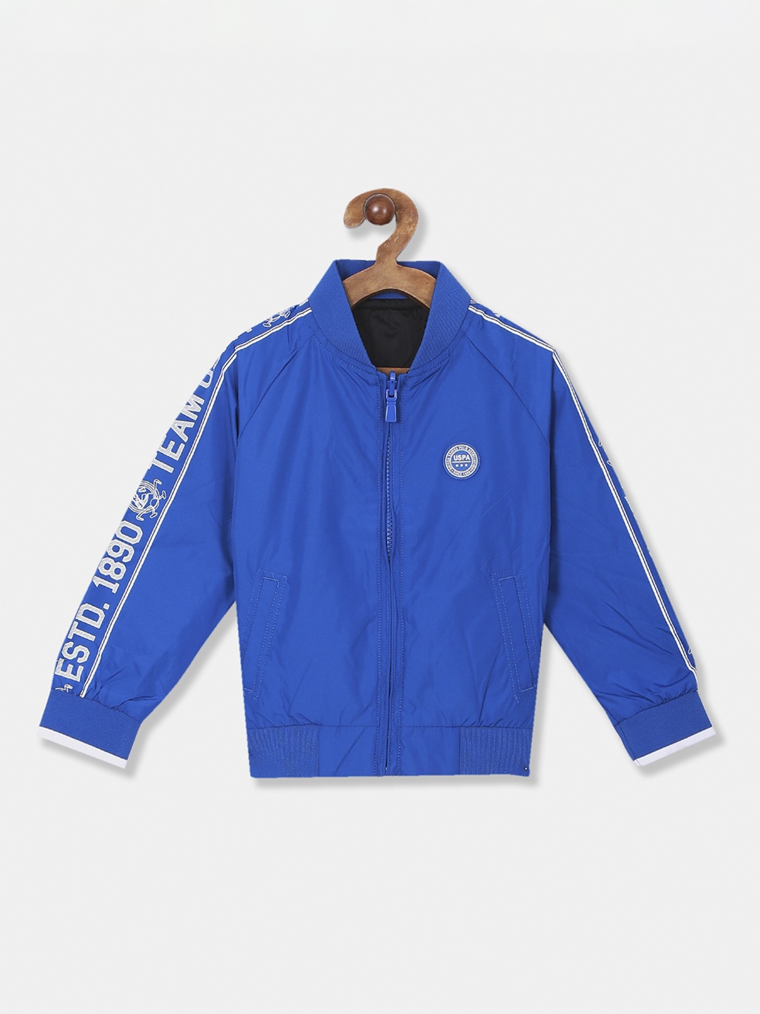 

U.S. Polo Assn. Kids Boys Blue Printed Bomber
