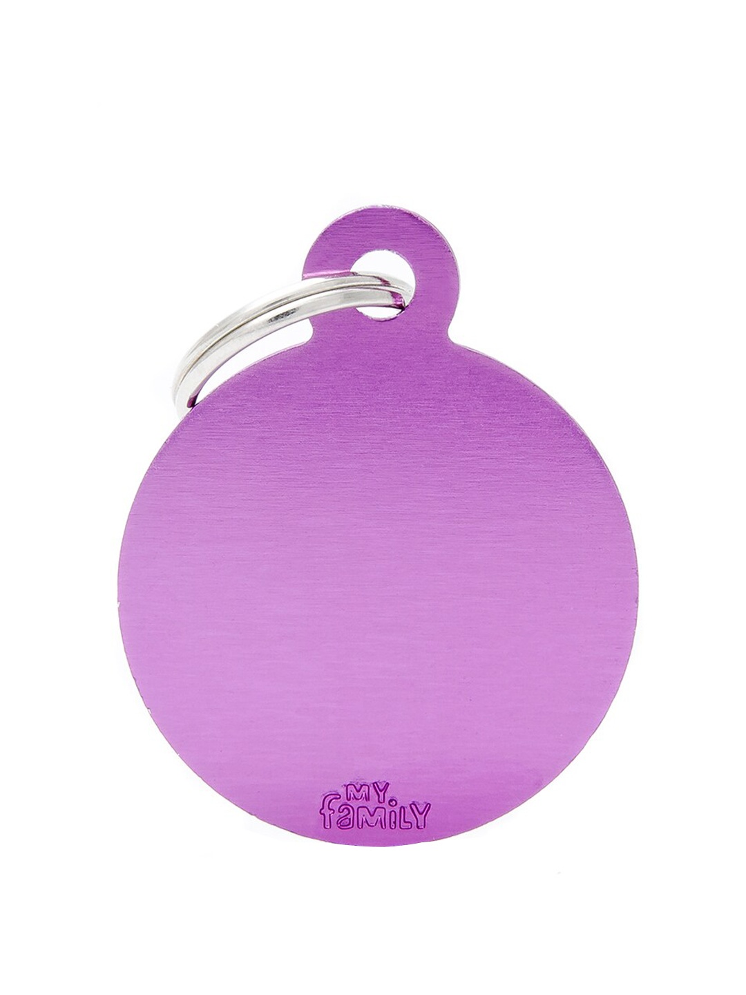 

PawsnCollars Purple Solid Round Name Tag