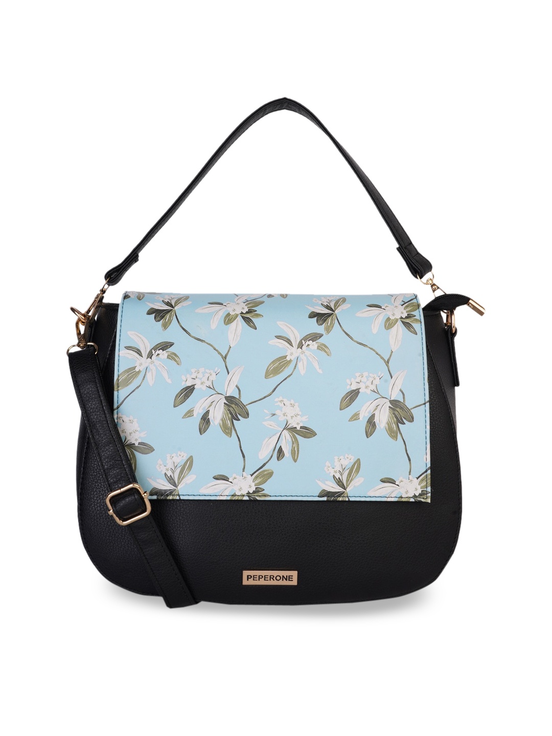 

Peperone Blue Printed Handheld Bag