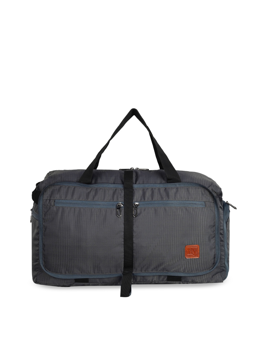 

Fly Fashion Unisex Blue & Black Textured Duffel Bag