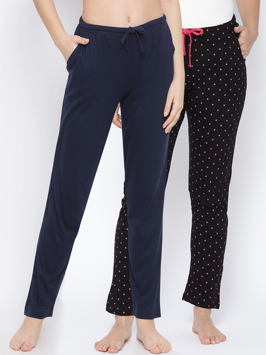 

Kanvin Women Pack of 2 Lounge Pants, Navy blue