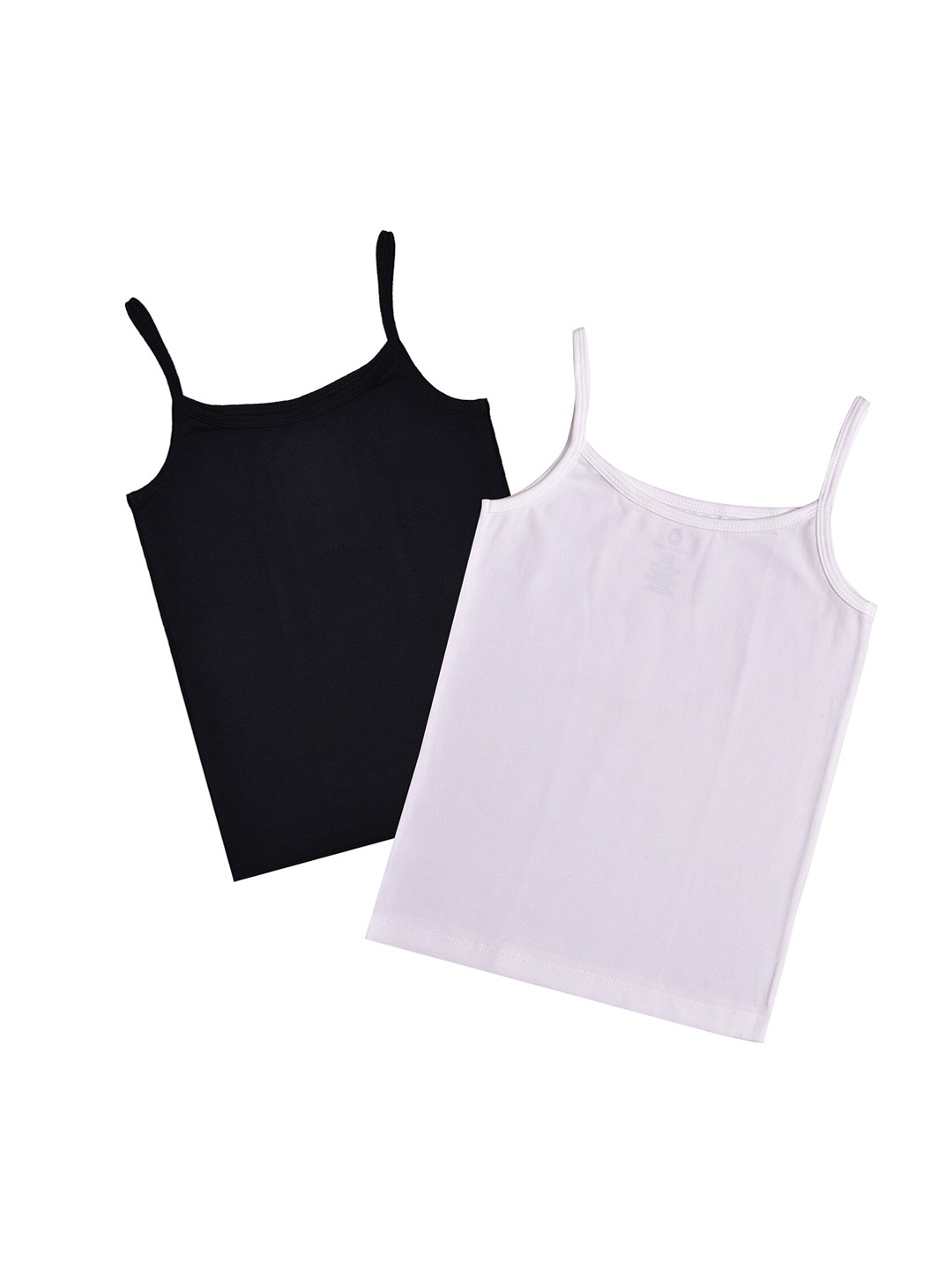 

Charm n Cherish Girls Pack Of 2 Solid Camisoles, Black