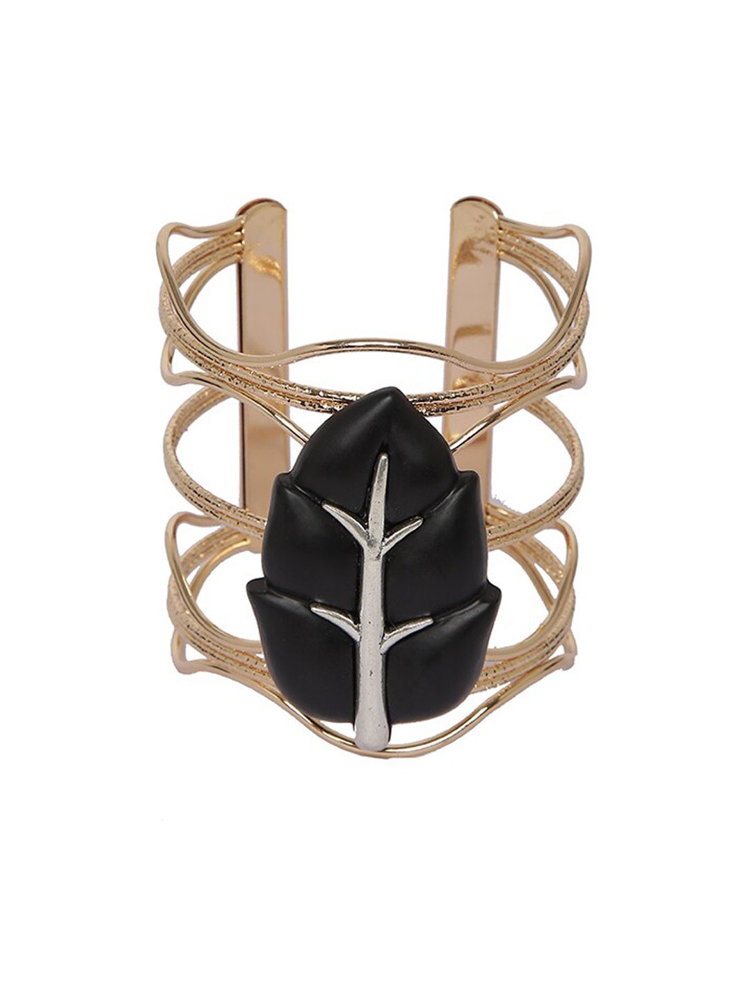 

Mali Fionna Gold-Toned & Black Cuff Bracelet