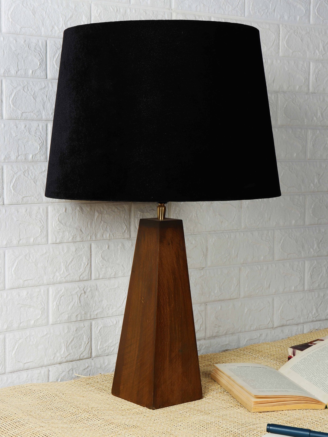 

Grated Ginger Brown Self Design Tree Trunk Table Lamp