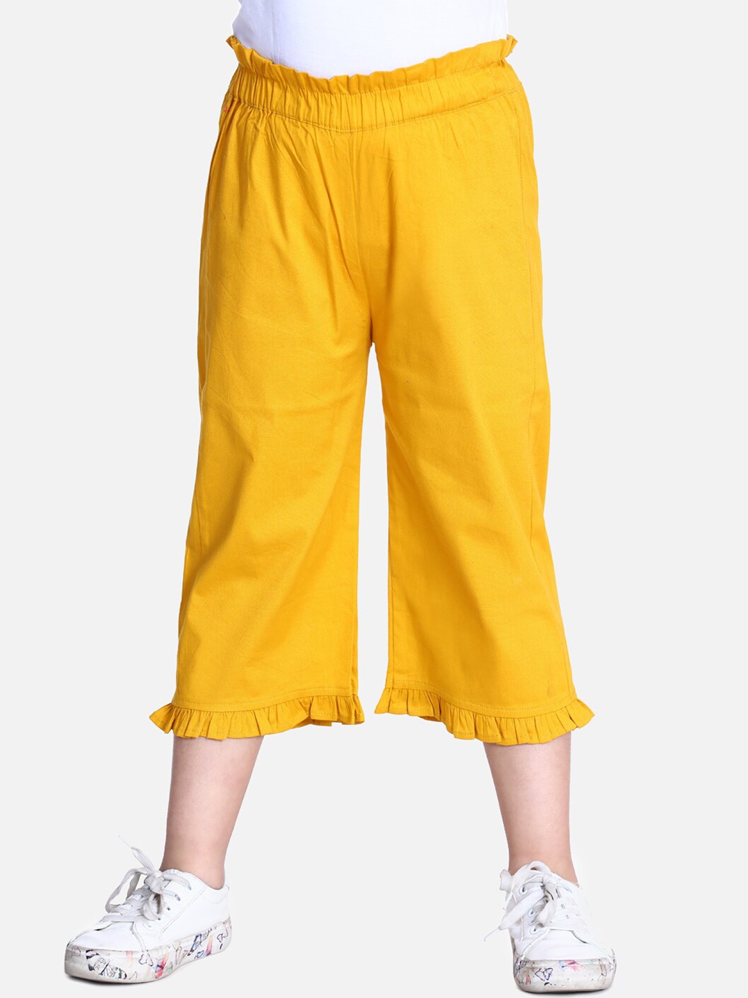

Cutiekins Girls Mustard Yellow Solid Capris