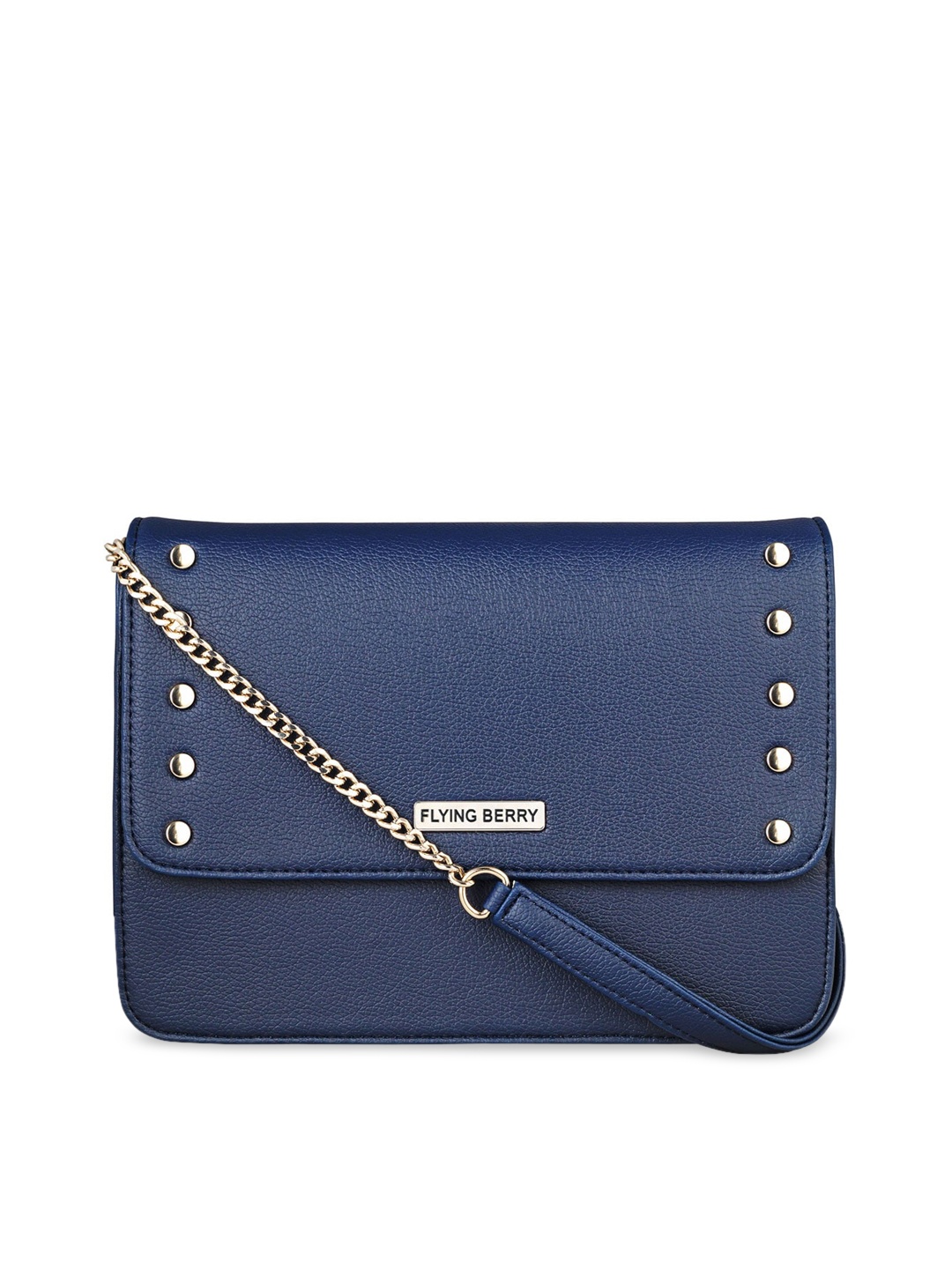 

FLYING BERRY Navy Blue Solid Sling Bag