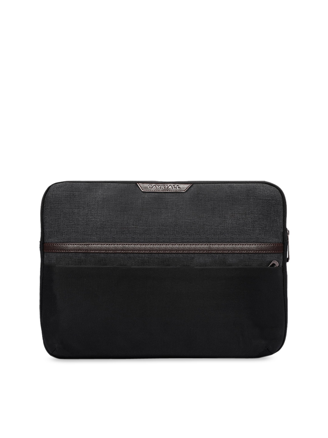 

CARRIALL Unisex Black & Grey Colourblocked Laptop Sleeve