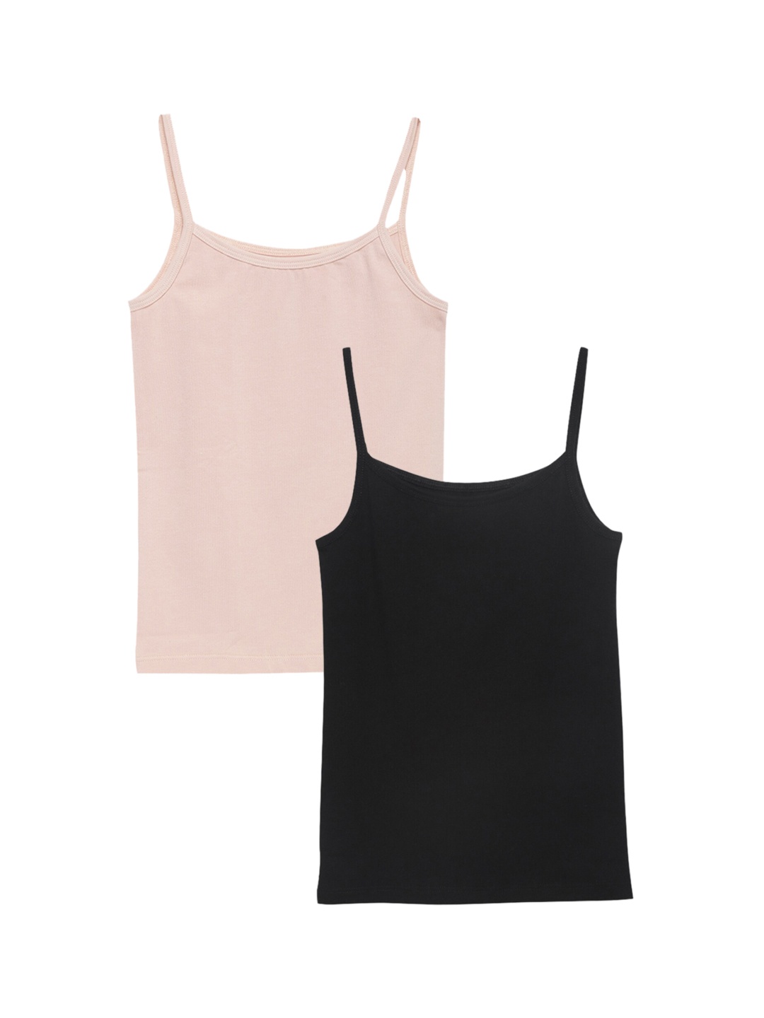 

Charm n Cherish Girls Pack Of 2 Solid Camisoles, Pink