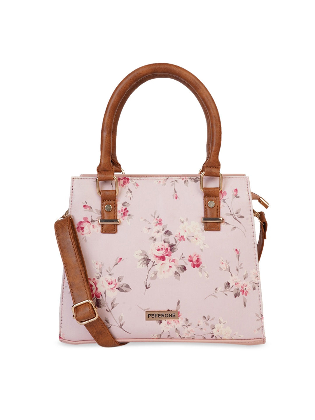 

Peperone Pink Printed Handheld Bag