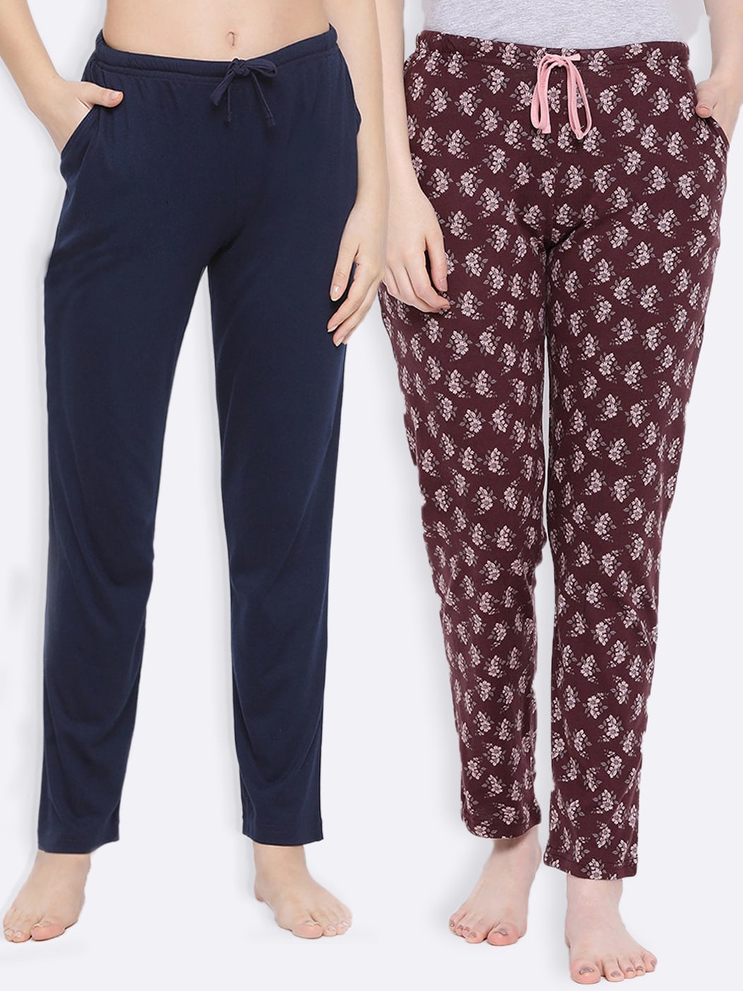 

Kanvin Women Pack of 2 Lounge Pants, Navy blue