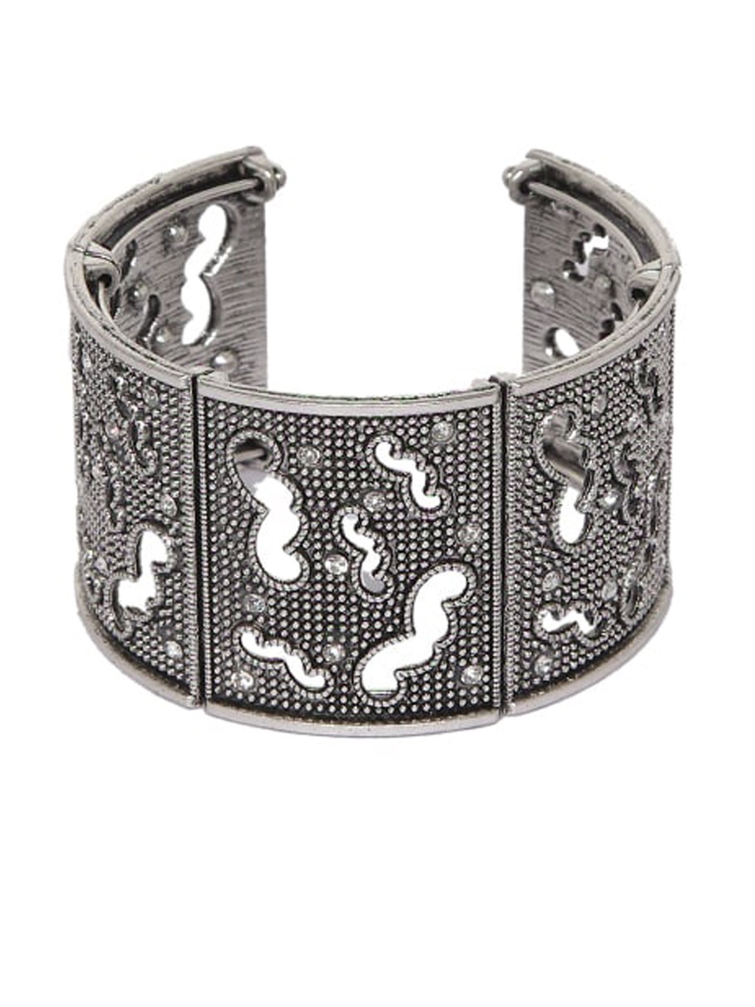 

Mali Fionna Silver-Toned Textured Cuff Bracelet