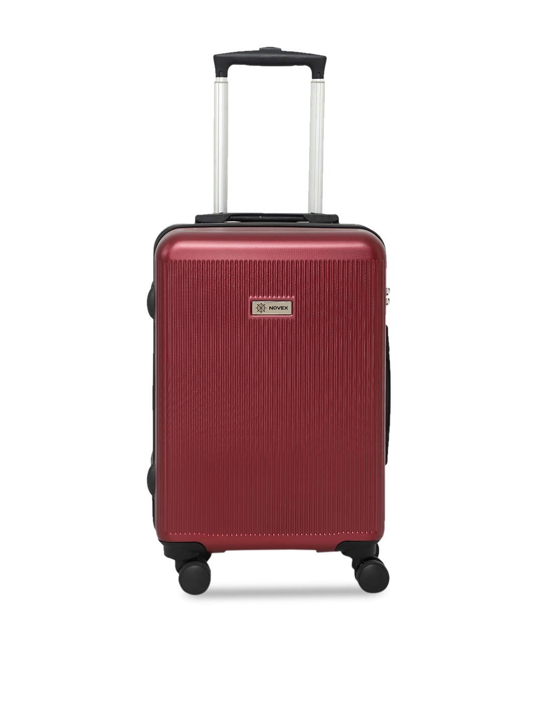 

NOVEX Unisex Maroon Textured Hard-Sided Small Suitcase Trolley Bag