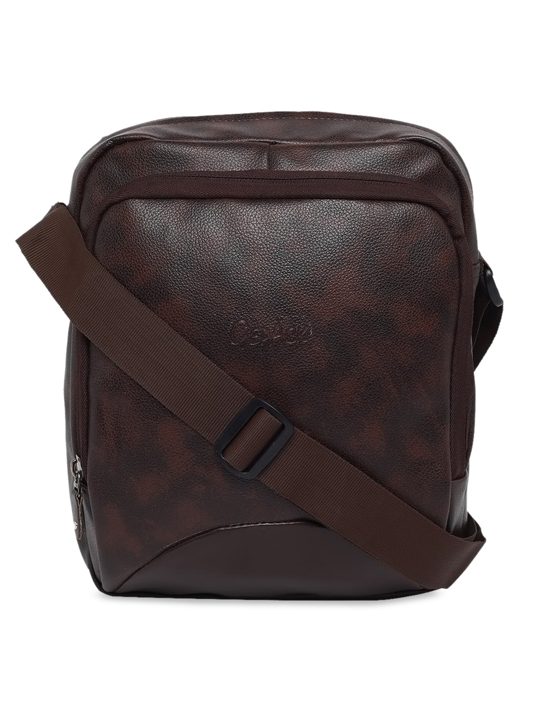 

GEPACK Men Brown Solid Messenger Bag