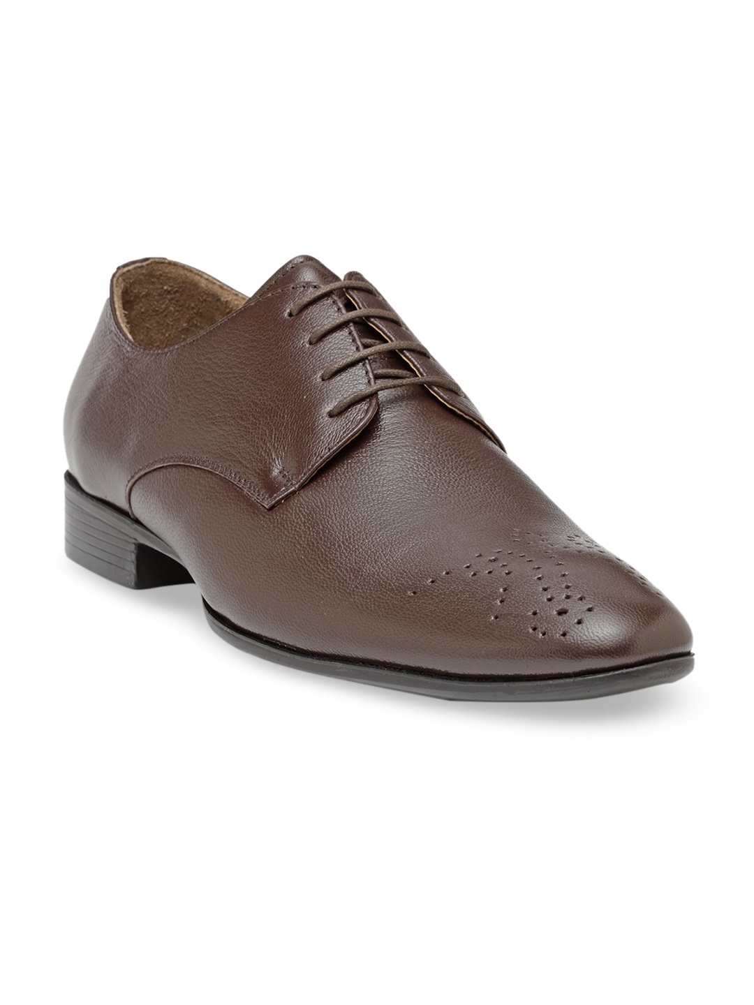 

Teakwood Leathers Men Brown Solid Leather Formal Derbys