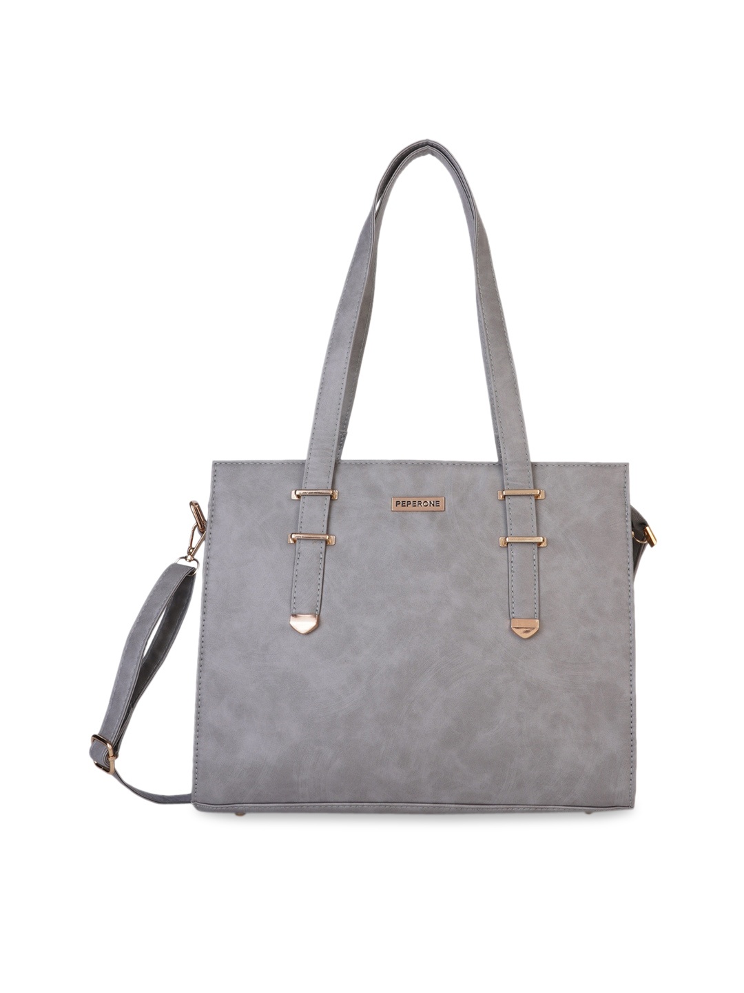 

Peperone Grey Textured Shoulder Bag