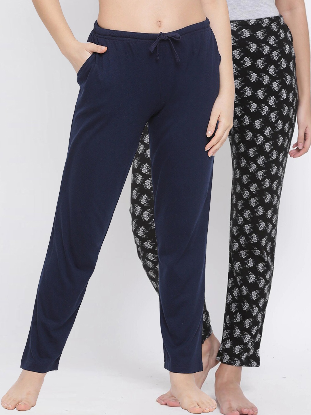 

Kanvin Women Pack of 2 Lounge Pants, Navy blue