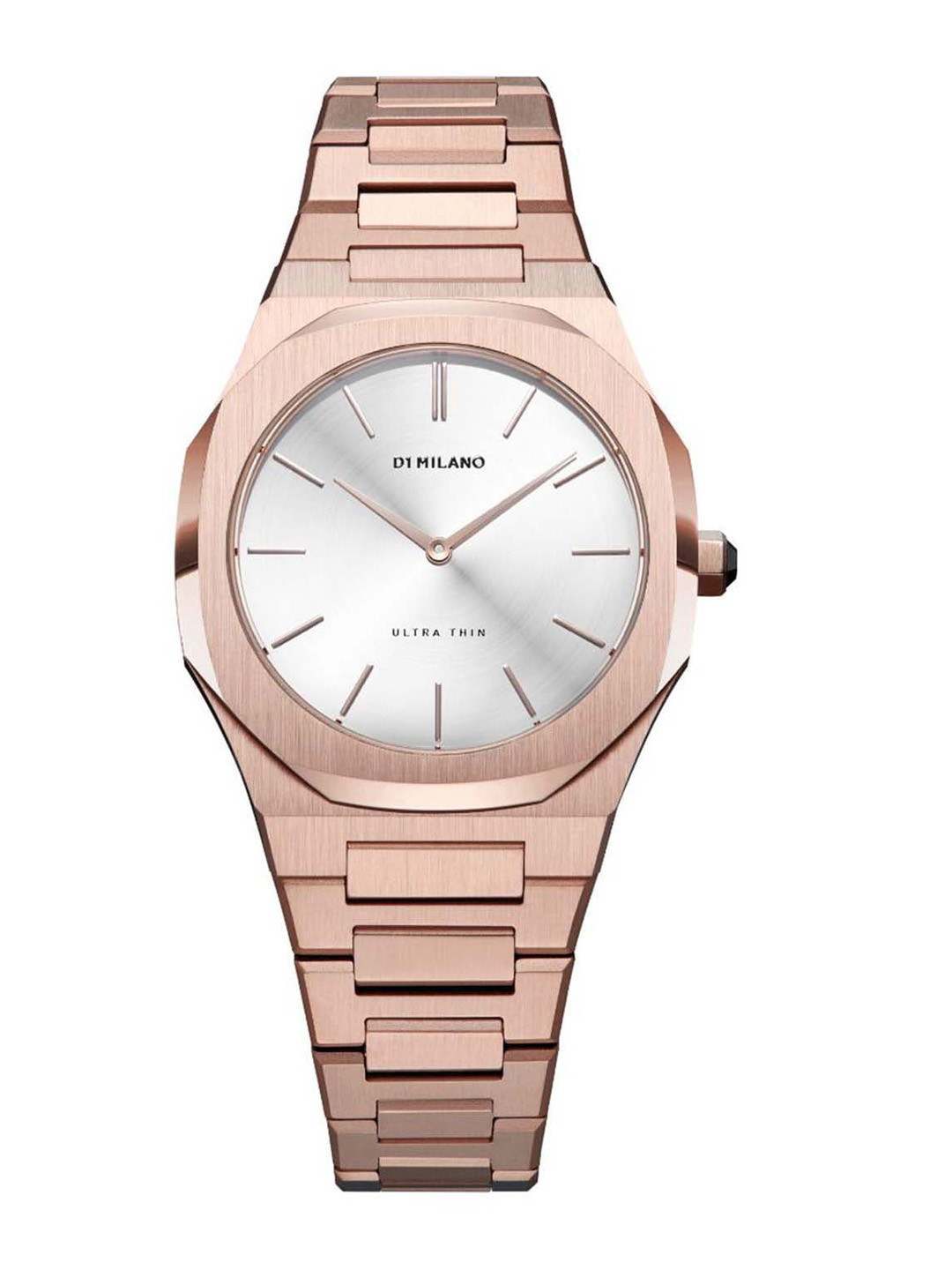 

D1 Milano Women Ultra Thin Bracelet Circular-Brush Finishing Dial Watch-UTBL09, Silver