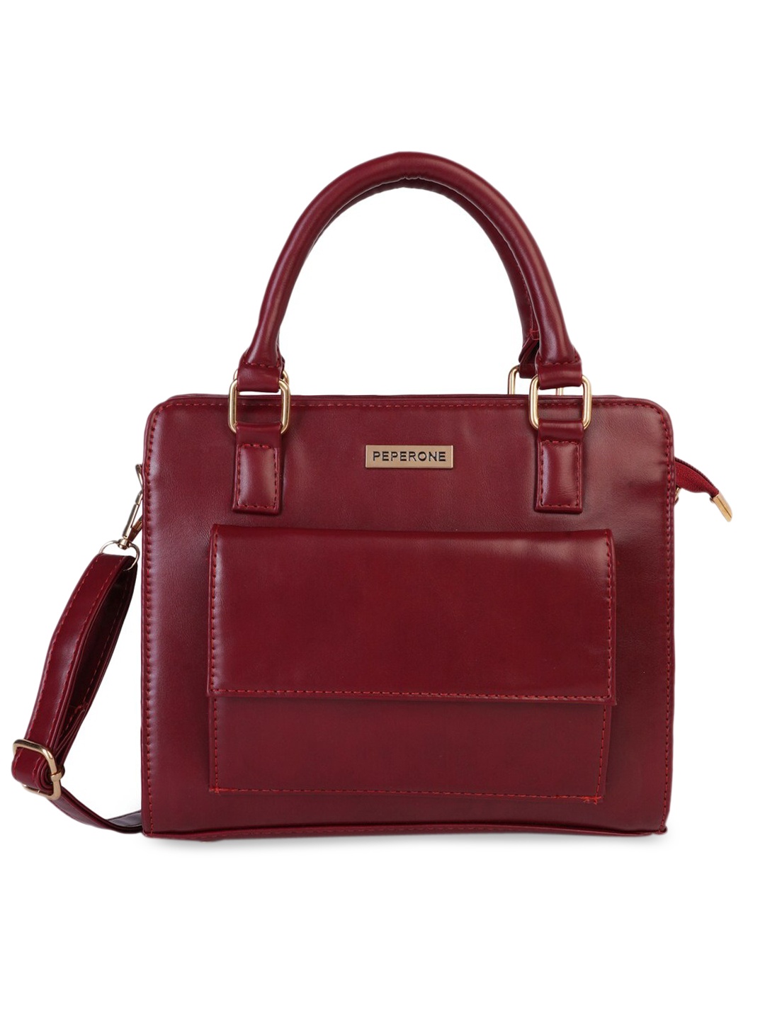 

Peperone Red Solid Handheld Bag