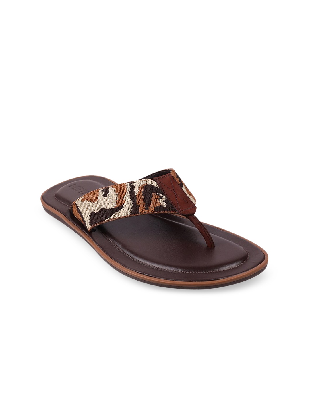 

Metro Men Brown Printed Comfort Sandals