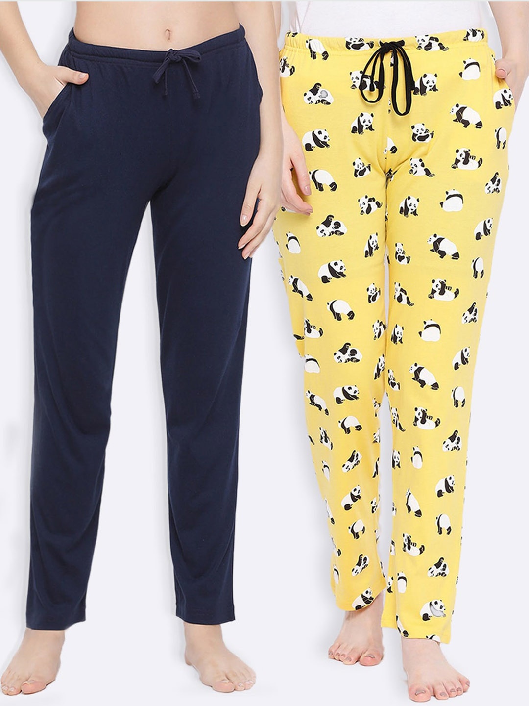 

Kanvin Women Pack of 2 Lounge Pants, Navy blue