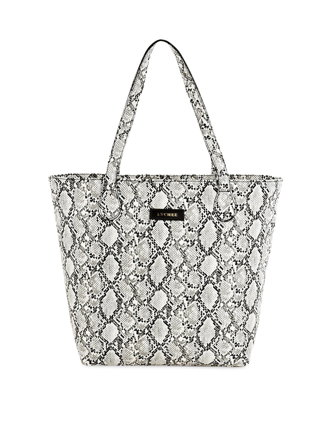 

Lychee bags White & Black Printed Shoulder Bag