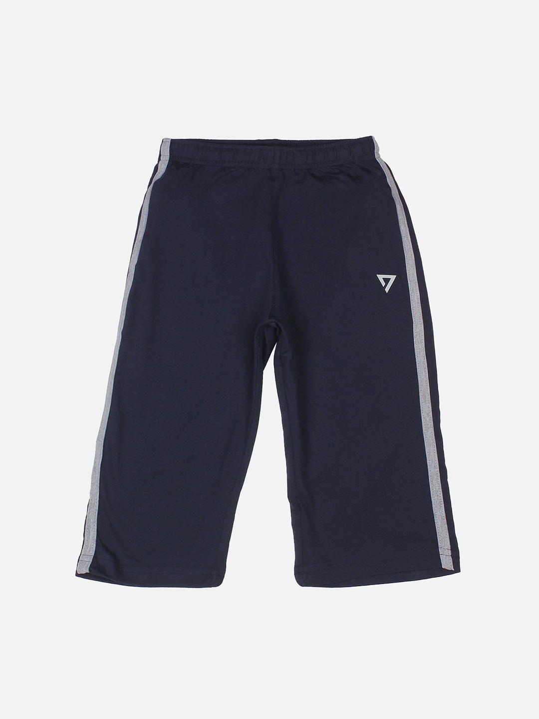 PROTEENS Boys Navy Blue Solid Cotton Regular Shorts