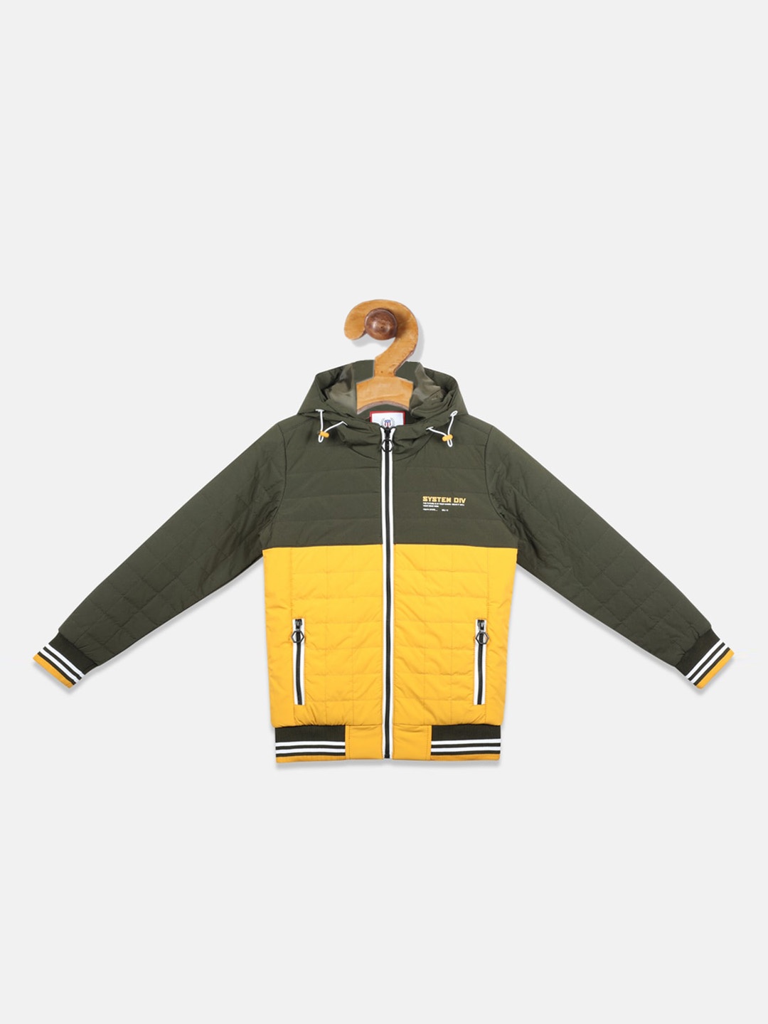 

Monte Carlo Boys Olive Green Colourblocked Bomber