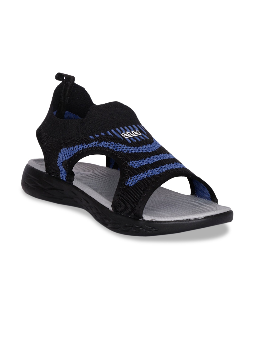 

Columbus Men Black & Blue Printed Sports Sandals