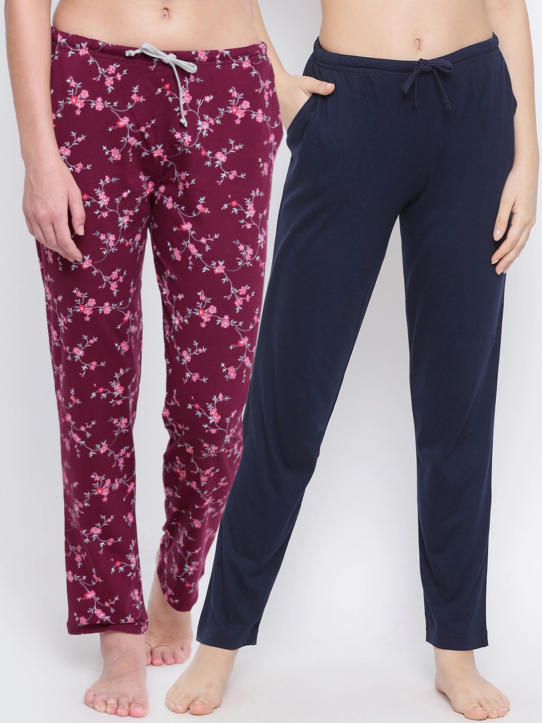 

Kanvin Women Pack of 2 Lounge Pants, Navy blue