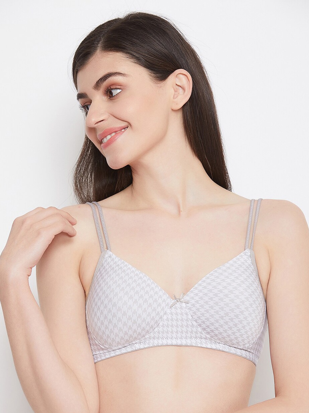 

Clovia Women Grey Printed Bra