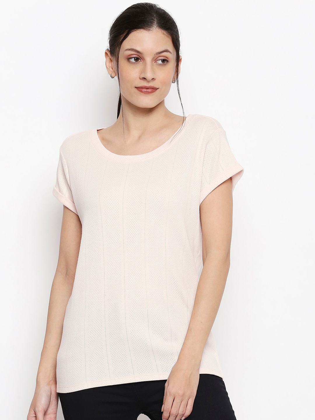 

People Women Pink Solid Top
